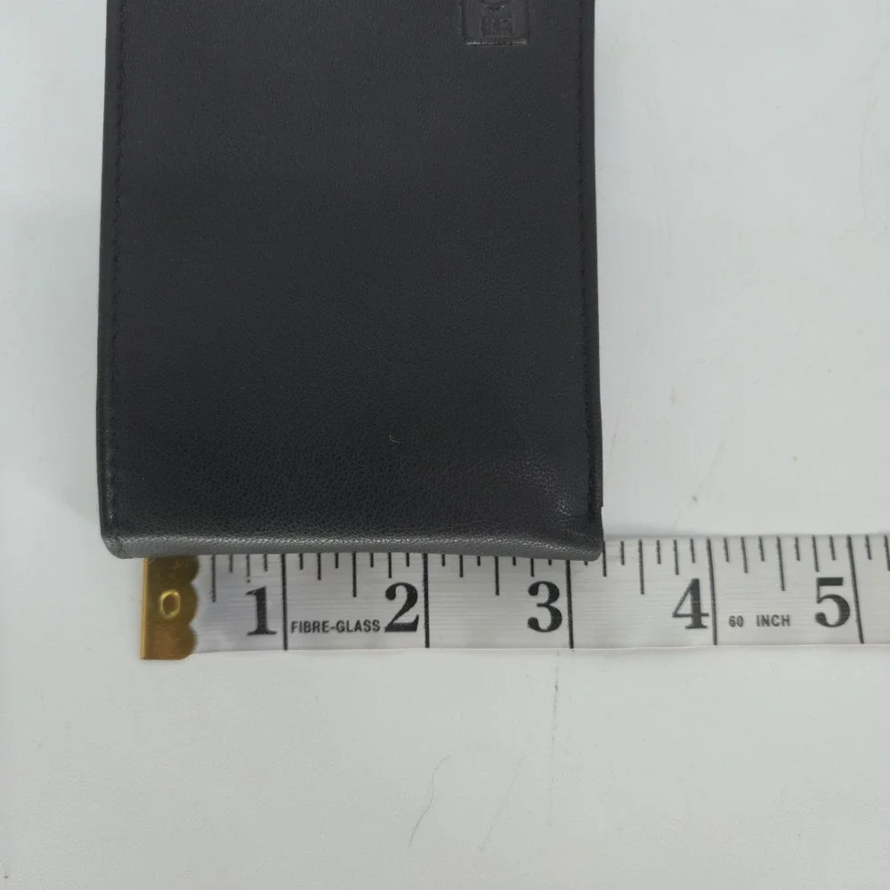 Royal Class Men's Black Genuine Leather Trifold Wallet 8 Card Slots Boxed 4.5 In